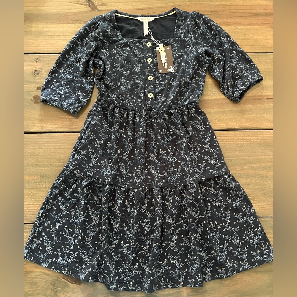 NWT Matilda Jane Girl Seaside Stroll Blue Floral Dress